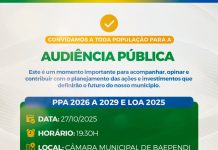 AUDIÊNCIA PÚBLICA – LOA E PPA EM 27/10/2025 – PARTICIPE!